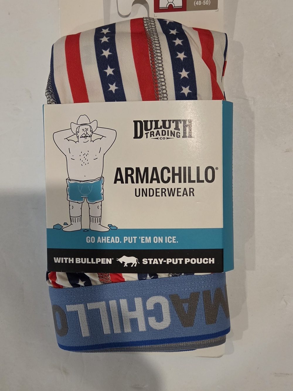Duluth Trading Co Armachillo Boxer Briefs - Red, White & Blue